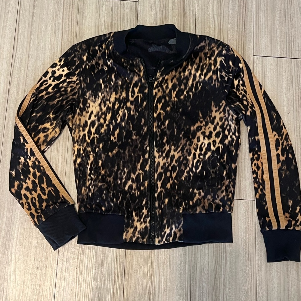 WITH wear it to heart reversible jacket leopard camo black blue s xs